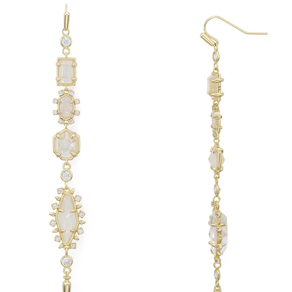 LAST ONE ! Nwt kendra scott gold leandra earrings - Picture 3 of 4